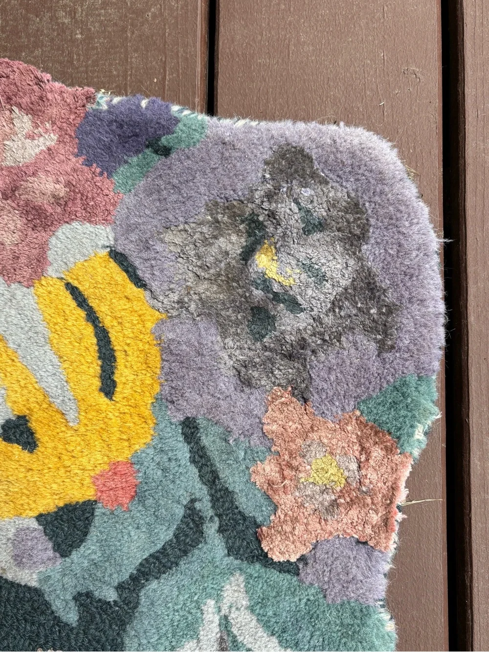 Anthro wool bath mat